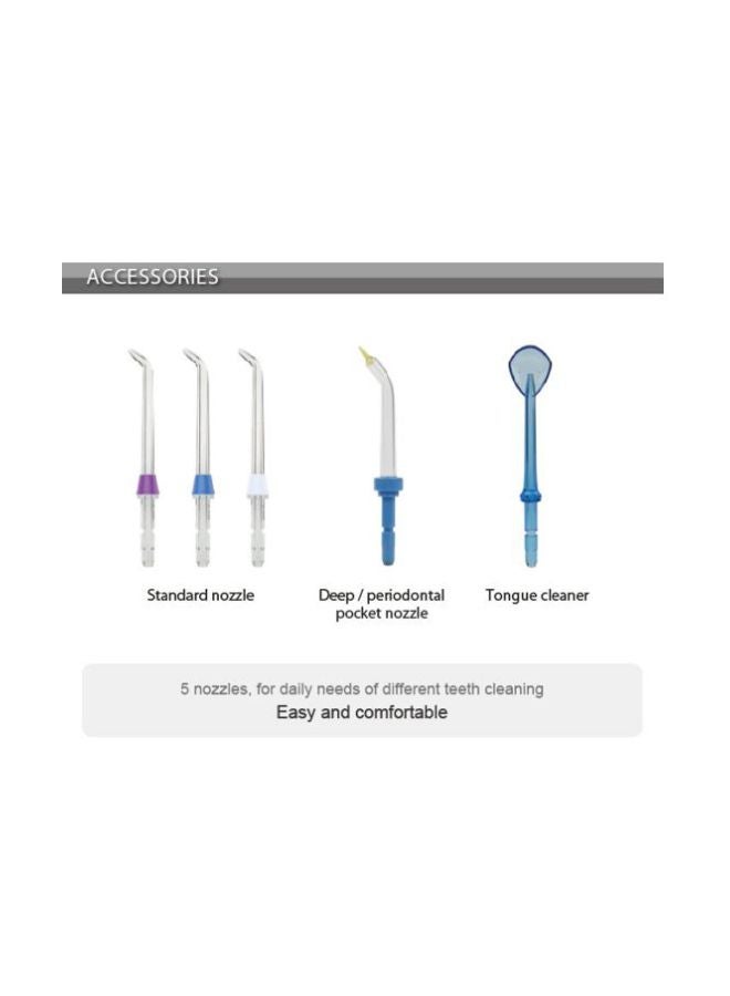 waterpulse Oral Irrigator Water Flosser Set Blue/Clear/White - Image 3