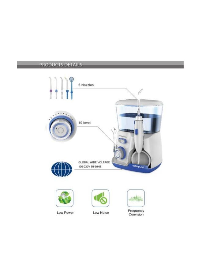 waterpulse Oral Irrigator Water Flosser Set Blue/Clear/White - Image 2