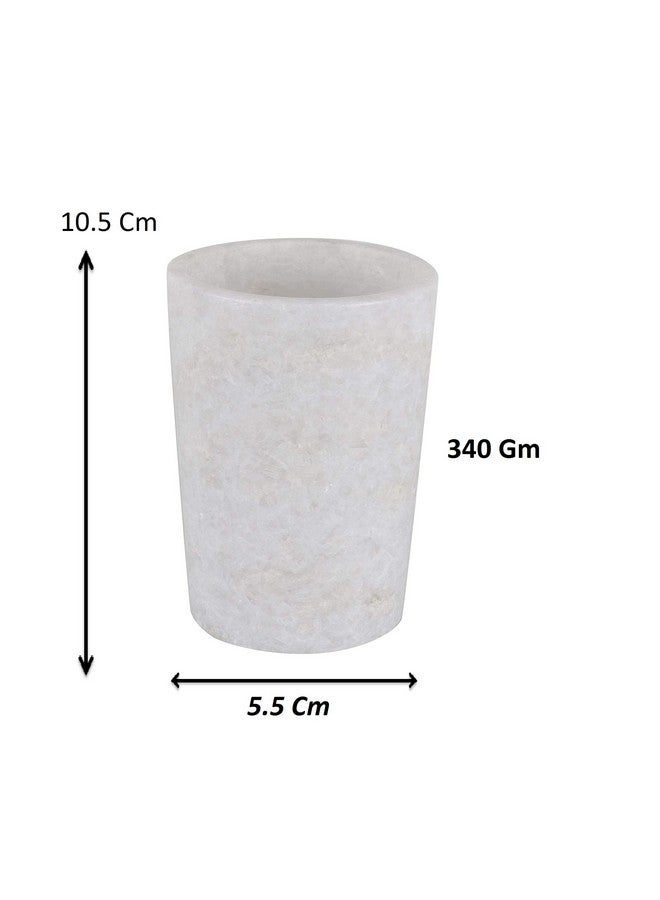 RealCraft; INSPIRING LIFES RealCraft; INSPIRING LIFES White Marble Glass Stone Tumblers - Large, White - Image 2