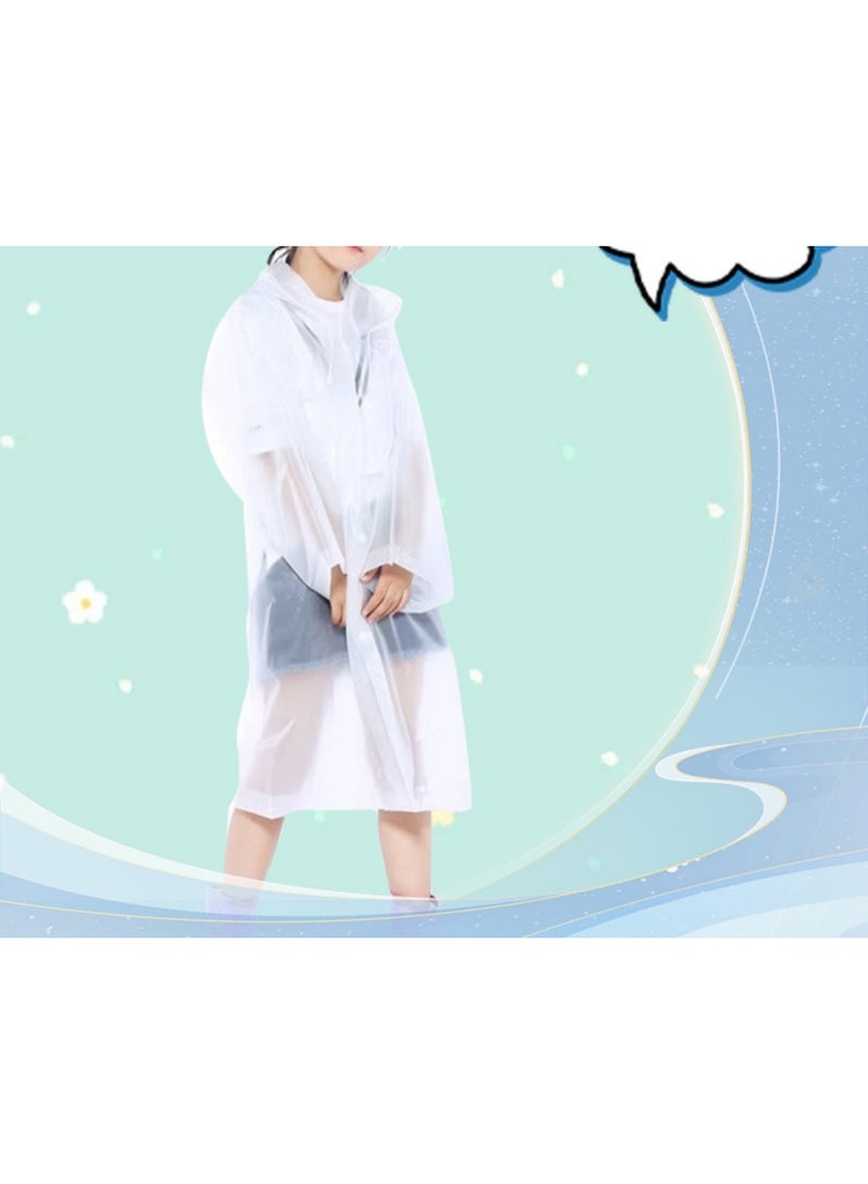 معطف مطر قابل للحمل للاستخدام مرة واحدة مع قبعة وأكمام – خفيف ومقاوم للماء وقابل للتنفس - Image 2