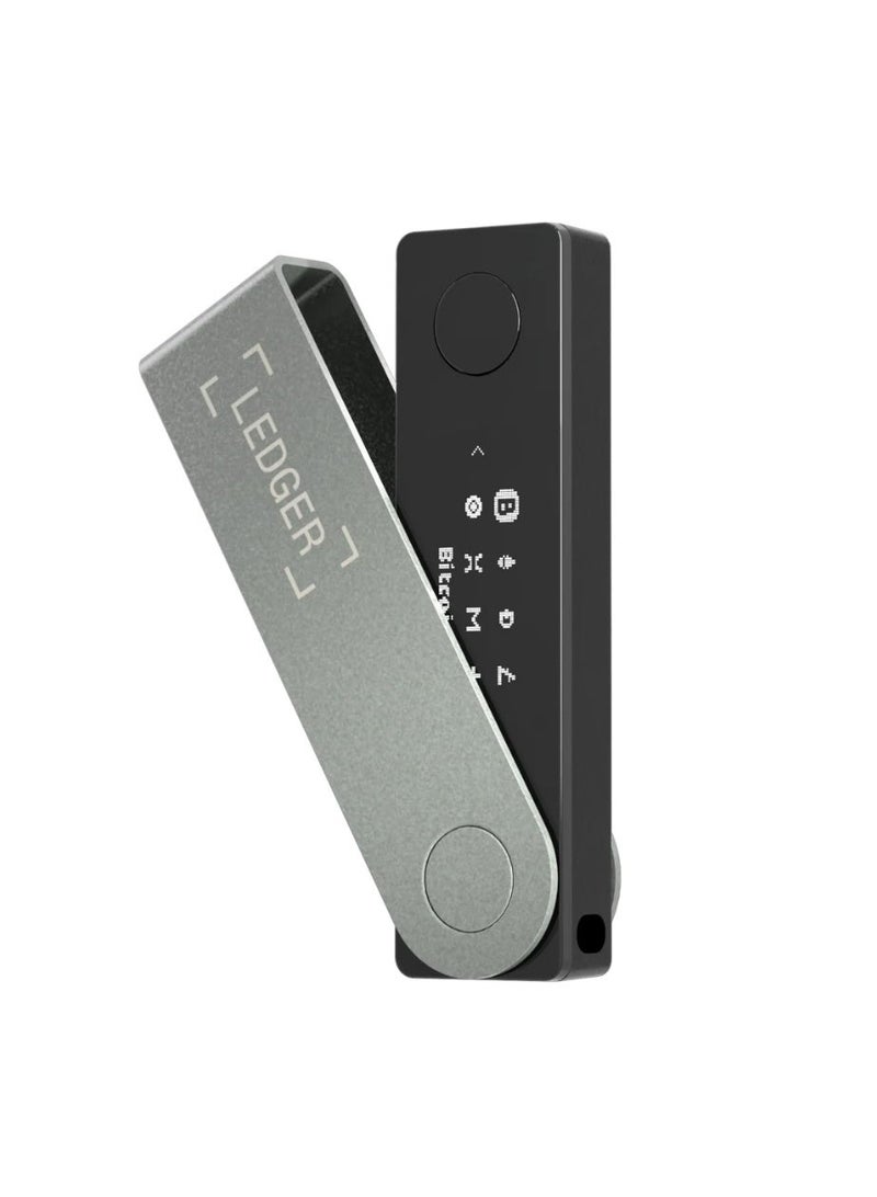 ليدجر محفظة ليدجر نانو إكس (Ledger Nano X) المشفرة للأجهزة - محفظة باردة تدعم البلوتوث للبيتكوين والعملات الرقمية، أسود أونيكس - تخزين آمن وأصلي - Image 2