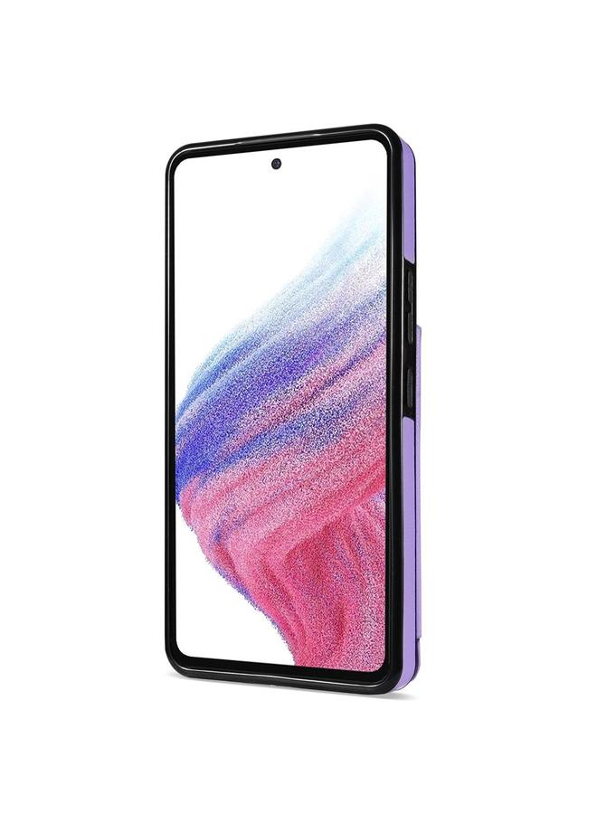 اس-توب جراب لهاتف Samsung Galaxy A52 4G / 5G / A52s 5G جراب هاتف مزدوج الإبزيم بفتحات للبطاقات مع حبل - Image 3