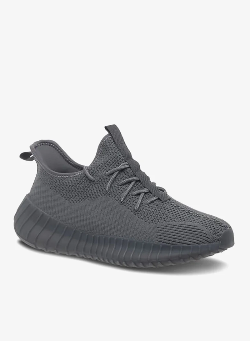 Men by Shoexpress Mesh Lace-Up Sneakers with Pull Tabs