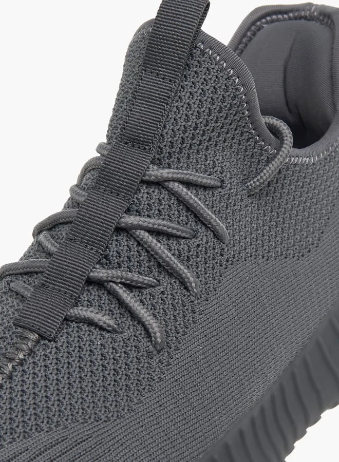 Oaklan by Shoexpress Men by Shoexpress Mesh Lace-Up Sneakers with Pull Tabs