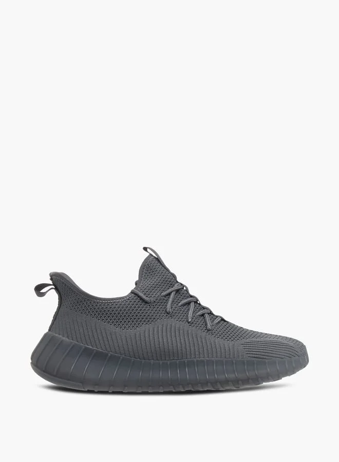 Oaklan by Shoexpress Men by Shoexpress Mesh Lace-Up Sneakers with Pull Tabs