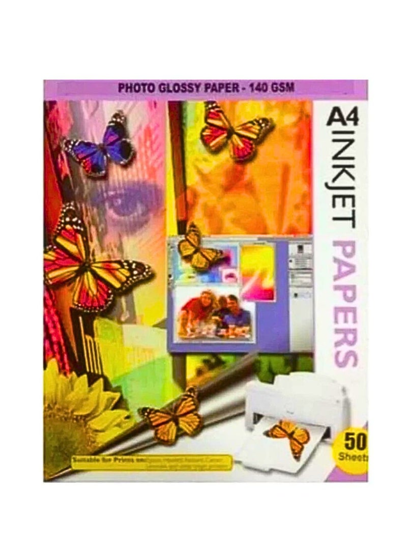 Xel-lent A4 Glossy Paper 180gsm 50sheets/packet-A4 (Size:8-1/4 x 11-3/4 in)  - Image 1