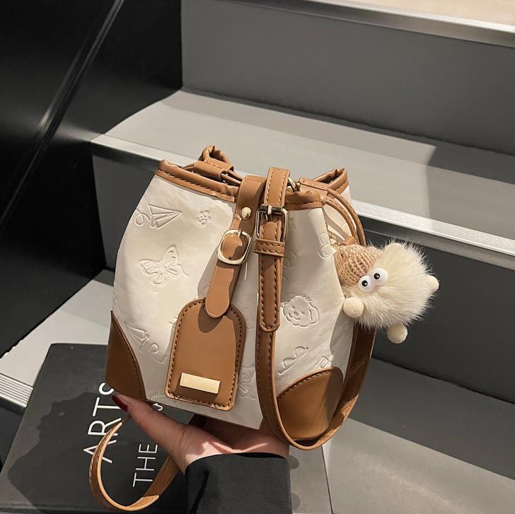 Explosive Bucket Bag Women'S All-Match Fashion Shoulder Crossbody Bag Korean Style High-End Bucket Bag - Image 3