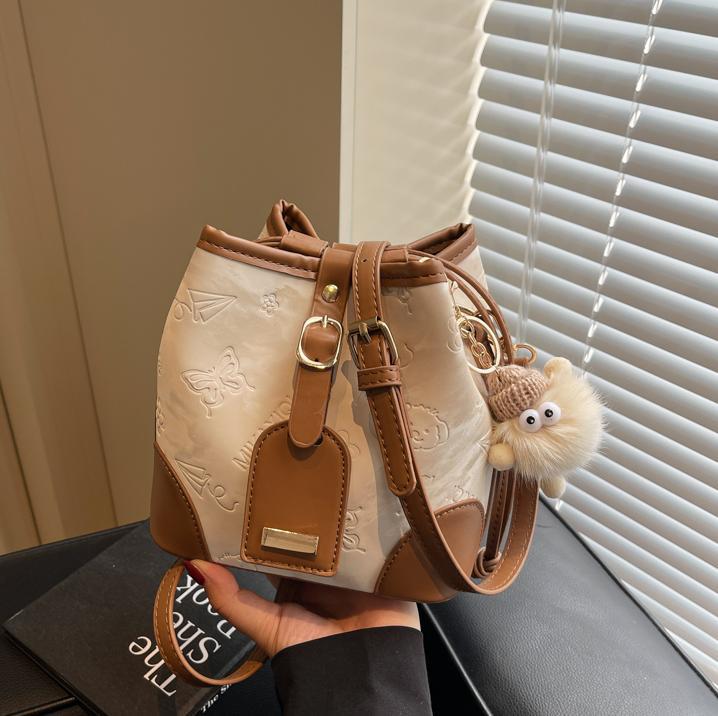 Explosive Bucket Bag Women'S All-Match Fashion Shoulder Crossbody Bag Korean Style High-End Bucket Bag - Image 2