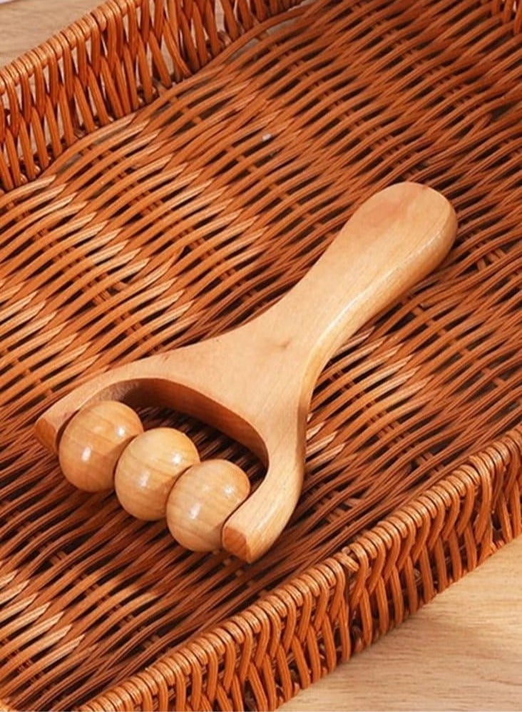 Generic Versatile Natural Wood Massager With Rotatable Rings  - Image 3
