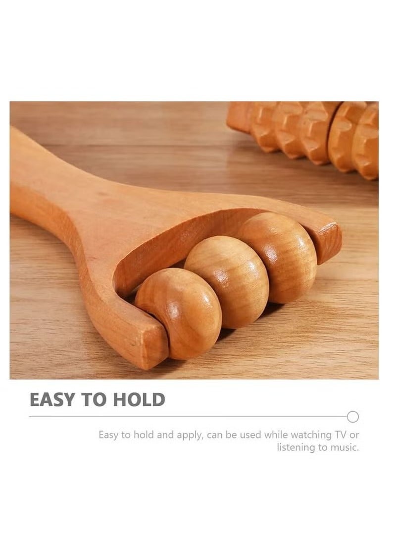 Generic Versatile Natural Wood Massager With Rotatable Rings  - Image 4
