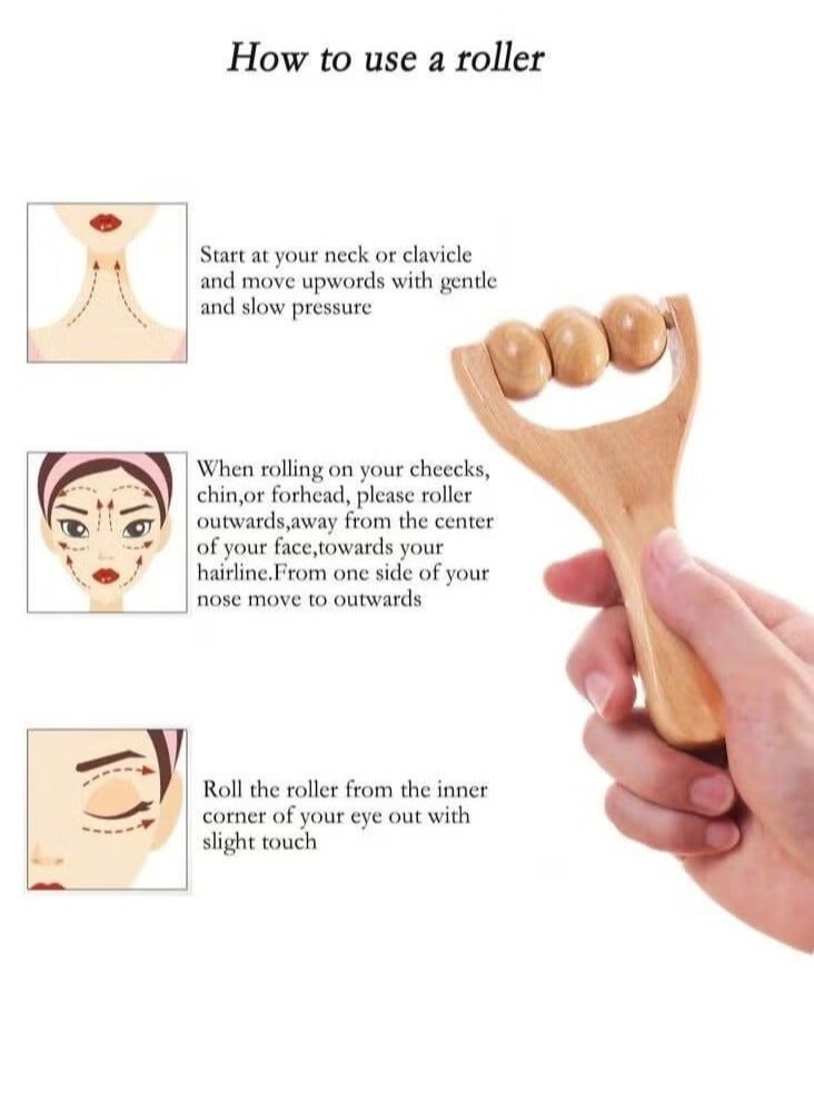 Generic Versatile Natural Wood Massager With Rotatable Rings  - Image 5
