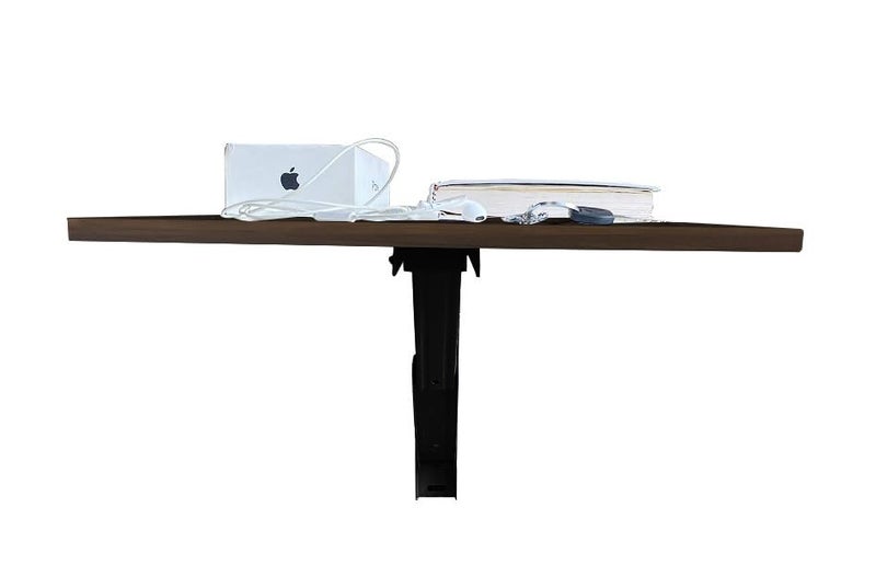 QARA Wooden Finish Wall Mounted Folding Coffee and Tea Table, Bedside and Study Table, Mini Laptop Table for Home, Living Room, Dark Oak - Image 2
