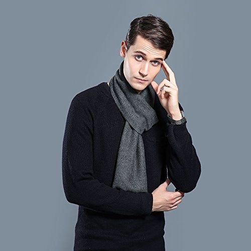 OHAYOMI Mens Scarves Winter Warm Fashion Formal Classic Long Soft Scarf for Men Holiday Gift - Image 3