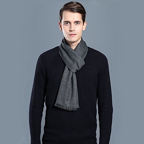 OHAYOMI Mens Scarves Winter Warm Fashion Formal Classic Long Soft Scarf for Men Holiday Gift - Image 2