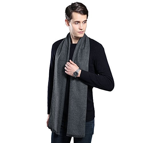 OHAYOMI Mens Scarves Winter Warm Fashion Formal Classic Long Soft Scarf for Men Holiday Gift - Image 1