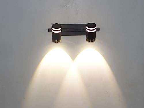 FILLISKA® 3 in 1 Double Wall spot/Picture/Display/Mirror Light with Adjustable Head and Colour Changing Function (MattBlack-197)(1 Year Warranty) - Image 1