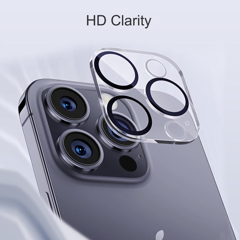 Ailun 3 Pack Screen Protector for iPhone 15 Pro [6.1 inch] + 3 Pack Camera Lens Protector with Installation Frame,Case Friendly Tempered Glass Film,[9H Hardness] - HD - Image 4