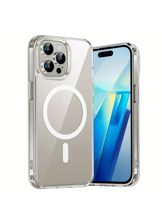 iPhone 16 Pro Max Magsafe Case, Shock-resistant Quality, Ultra Protection, Anti-Yellowing, Strong Magnet, Transparent and Clear, Scratch-Resistant Cover, Compatible with Magsafe Accessories -  Free Surprise Gift