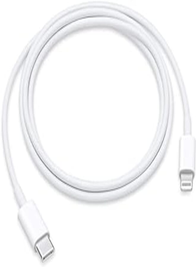 E11 Smile USB C to Lightning Cable, 18 W 3ft MFi Certified Fast Charging Syncing Cord, for iPhone 12/12 Mini/12 Pro/12 Pro Max/11 Pro/11 Pro Max/X/XS/XR/XS Max/8/8 Plus/iPad/AirPods, White