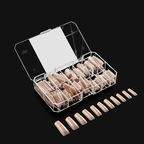 APRÉS Apres Neutrals Gel-X Alex Box Of Nail Tips, 11 Sizes 00-9, Soft Gel Nail Tip Box, Nail Extensions (150pcs) (Sculpted Square Long, 150pcs) - Image 2