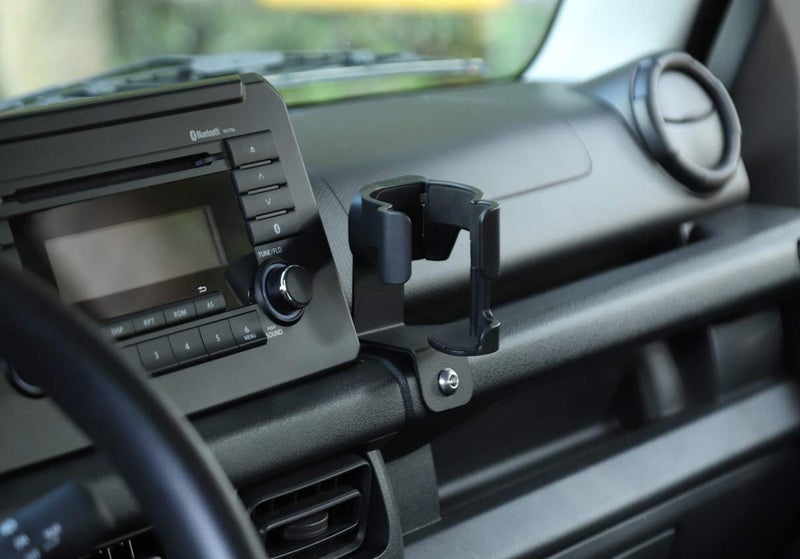 YOCTM حامل هاتف كوب 2 في 1 YOCTM لسيارة سوزوكي جيمني JB64 JB74W 2019 2020 2021 2022 2023 2024 حامل هاتف سيارة متعدد الوظائف حامل كوب ماء حامل مشروبات أسود - Image 4