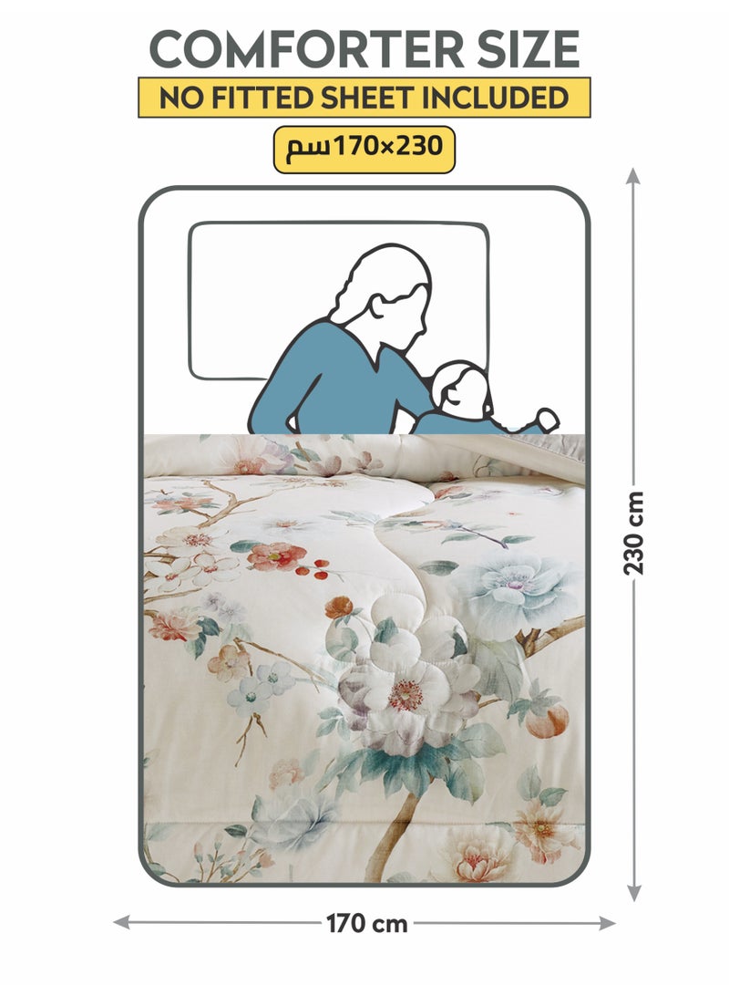 Donetella Bedding Comforter Set, twin Size 170x230 cm - 2-Pcs Digital Print Quilted Bed Set, Microfiber Fabric - 1 Comforter, 1 Pillow Shams.  - Image 3