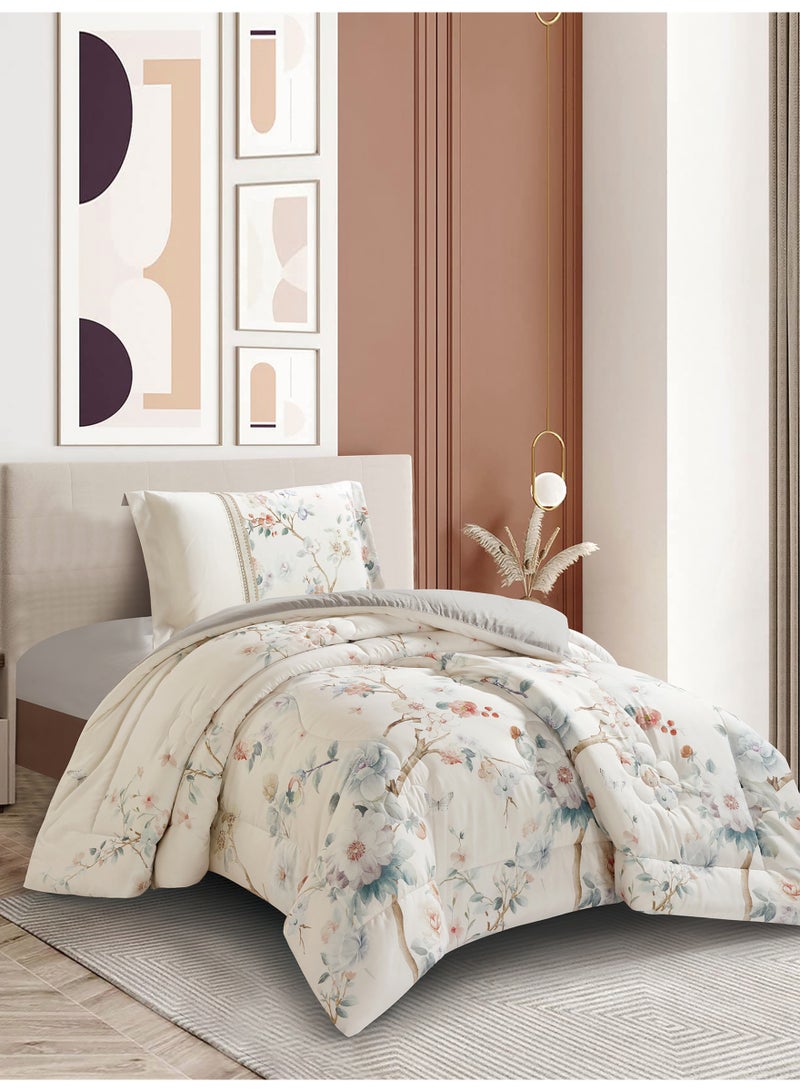 Donetella Bedding Comforter Set, twin Size 170x230 cm - 2-Pcs Digital Print Quilted Bed Set, Microfiber Fabric - 1 Comforter, 1 Pillow Shams.  - Image 2