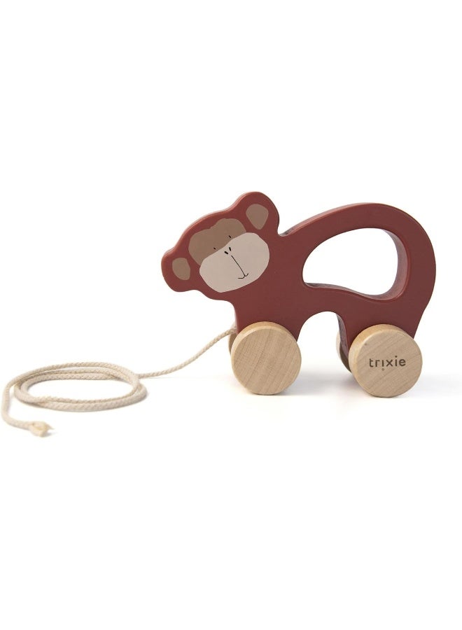 Trixie Wooden pull along toy - Mr. Monkey - Image 1