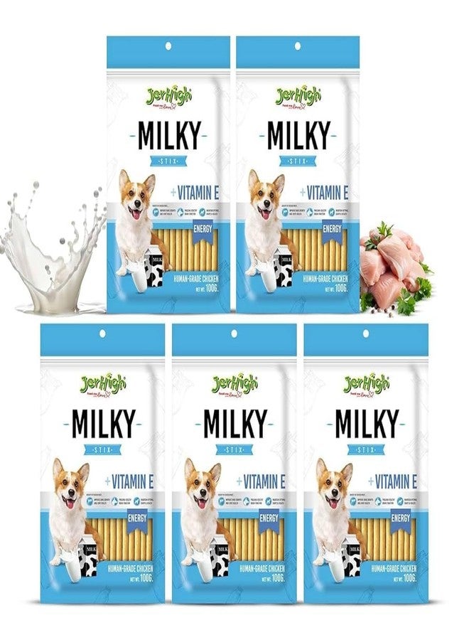Jerhigh Dog Treats, Human Grade High Protein Chicken,Free from by-Products & Gluten,with Collagen Blueberry Stix 100gm (6 X 100g) Sold by DogNCats Sold by DogsNCats - Image 3