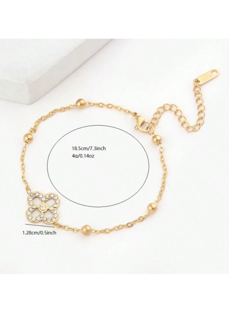 JewelryPalace 18k Gold Plated Stainless Steel Bracelet For Women - Image 3