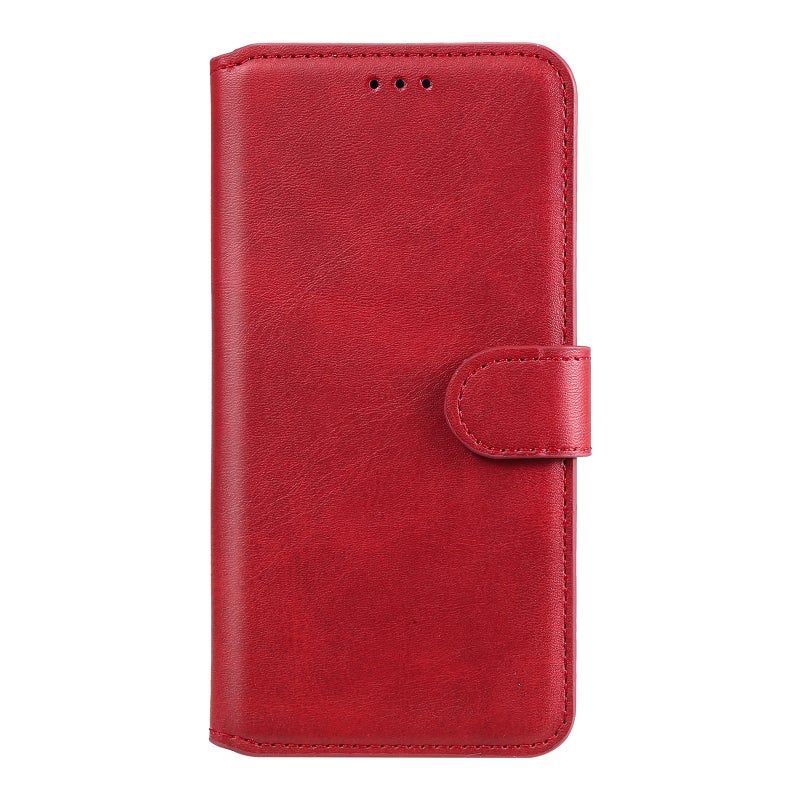 HuHa Protective Cover For Xiaomi Poco M4 Pro Classic Calf Texture PU + TPU Horizontal Flip Leather Case(Red) - Image 2