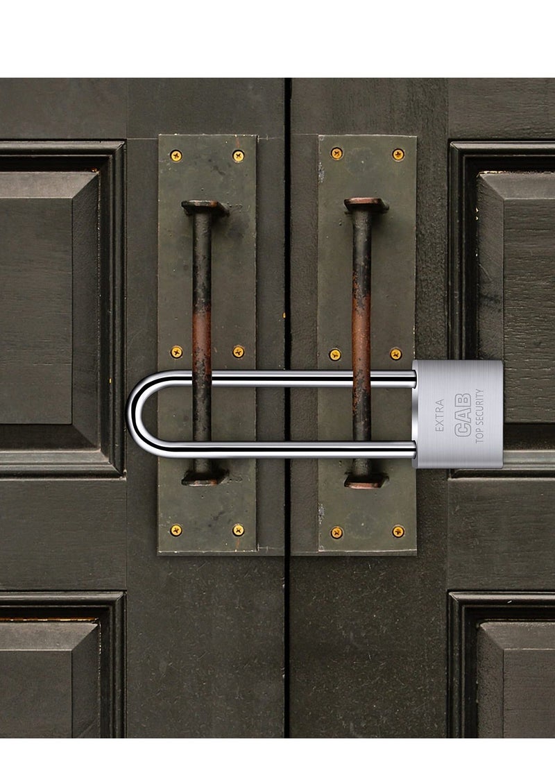 Lengthened Padlock with 4 Keys, 6.4 Inch Long Shackle Padlock Heavy Duty Lock Waterproof High Security Outdoor Padlock for Warehouses Container Doors Garage Shed - Image 3