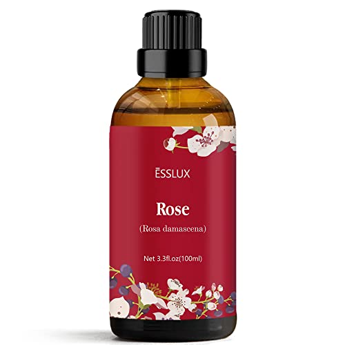 ESSLUX Rose Essential Oil 100ml ESSLUX Aromatherapy Essential Oils for Diffuser Massage Soap Candle Making Home Fragrance - Image 1