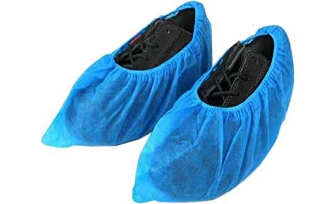 WELLSTAR Disposable Shoe Cover BLUE Boots Shoe Cover PP (Polypropylene) BLUE Boots Shoe Cover, Toes Shoe Cover, High Heeled Shoe Cover, High Ankle Shoe Cover, Flat Shoe Cover - Image 1