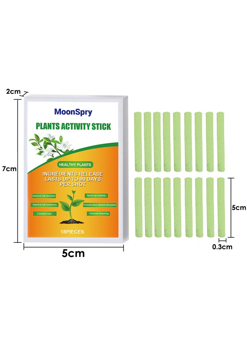 MOONSPRY 18pcs Fertilizer Spikes, Plant Growth Food Spikes for Indoor Outdoor, Growth Plant Food Sticks Continuous Feeding for all Flowering and Foliage Houseplants - Image 3