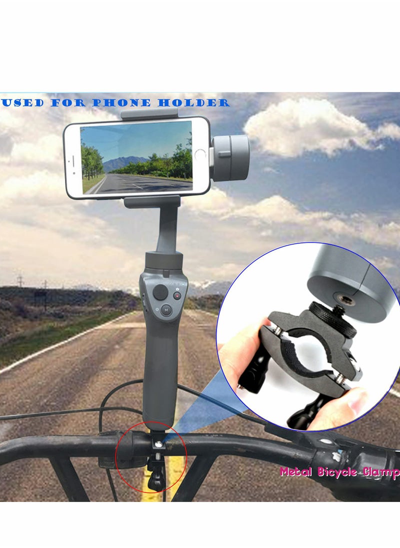 KASTWAVE - Bike Camera Mount, Bicycle/Motorcycle Bracket with 1/4 Screw Adapter for OSMO Action, Gopro 7 6 5 4, SJCAM, XiaoYi Action Cameras, Handlebars Diameter of 1.3 3.2cm - Image 1