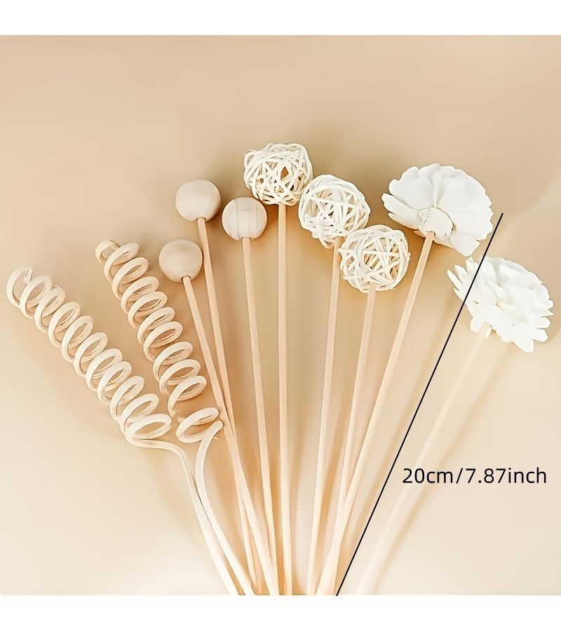 مجموعة موزعات عطر بدون لهب مكونة من 10 قطع مع أعواد الخيزران للمنزل - Image 3