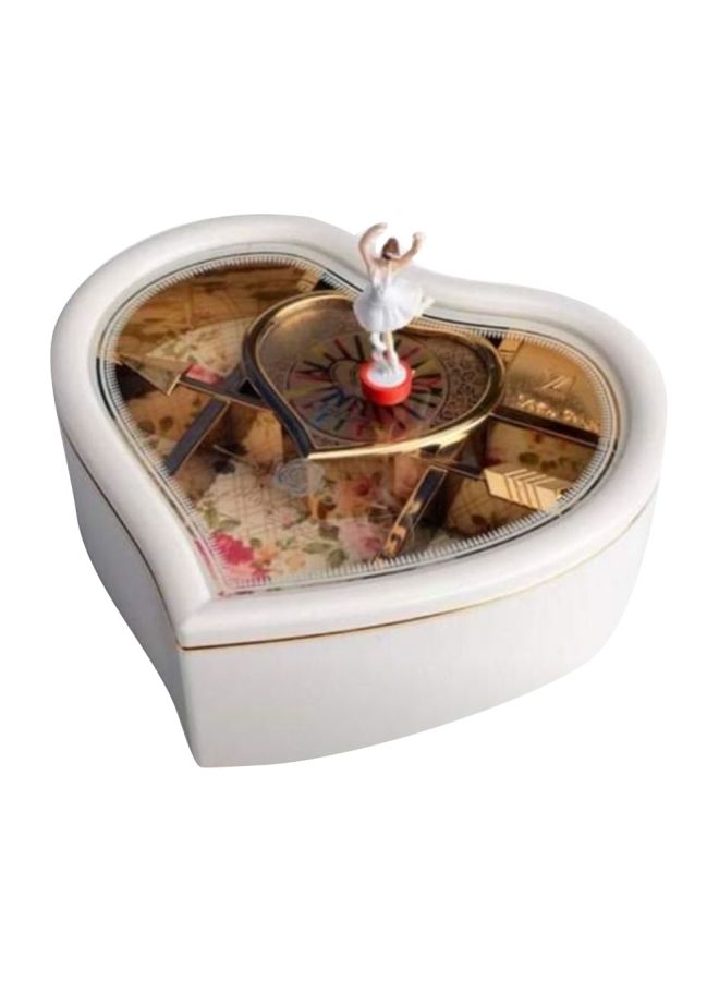 NIBEMINENT Heart Shaped Music Box White