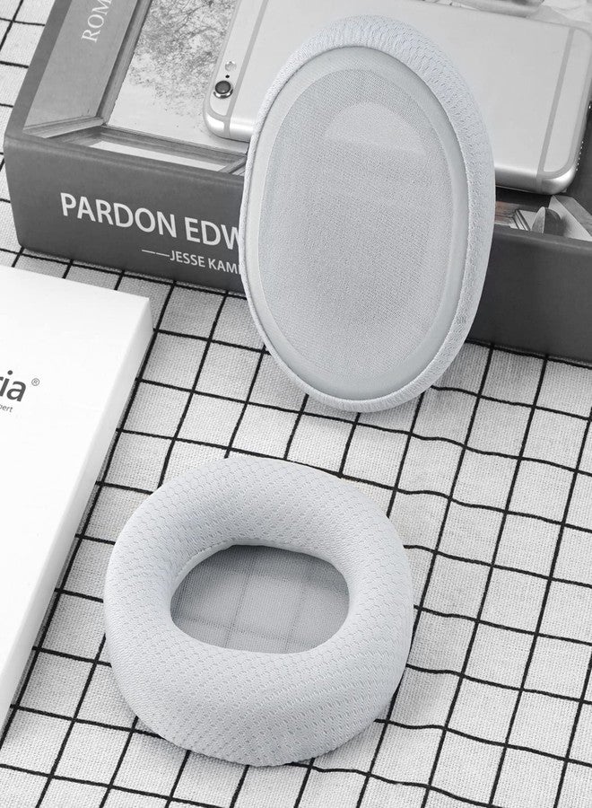 Geekria Comfort Mesh Fabric Replacement Ear Pads Compatible with SteelSeries Arctis 1/3/ 5/7/ 7+/ 7P/ 7P+/ 7X/ 7X+/ 9/ 9X, Arctis Pro/Prime Headphones, Ear Cushions (Light Grey) - Image 4