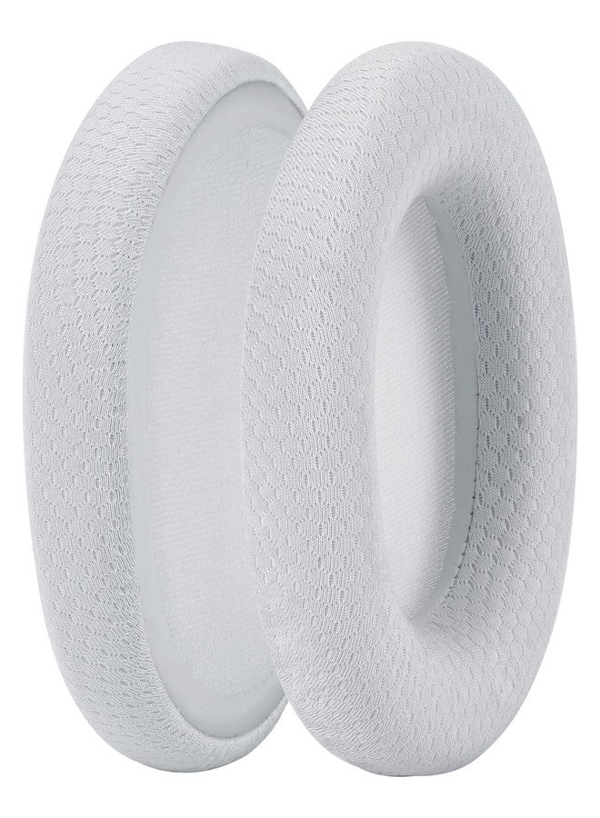 Geekria Comfort Mesh Fabric Replacement Ear Pads Compatible with SteelSeries Arctis 1/3/ 5/7/ 7+/ 7P/ 7P+/ 7X/ 7X+/ 9/ 9X, Arctis Pro/Prime Headphones, Ear Cushions (Light Grey) - Image 2
