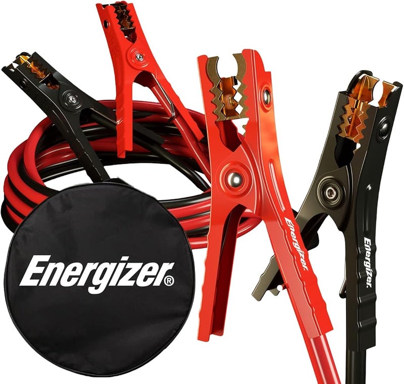 Energizer Jumper Cables for Car Battery, Heavy Duty Automotive Booster Cables for Jump Starting Dead or Weak Batteries with Carrying Bag Included (16-Feet (6-Gauge) - Image 1