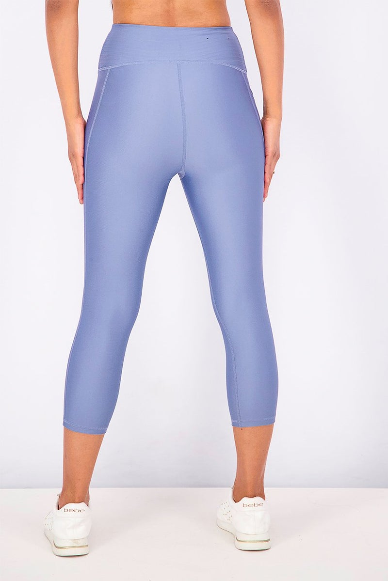 UNDER ARMOUR Women HG Armour Hi Capri Leggings, Blue - Image 4