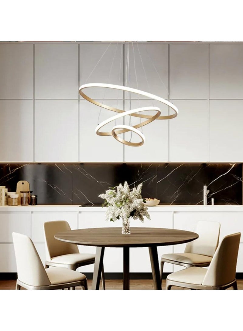 LED الثريا حلقة السقف الإضاءة لغرفة المعيشة غرفة نوم غرفة الطعام المطبخ ثريا تركب بالسقف بريق تركيبات إضاءة المنزل - Image 4