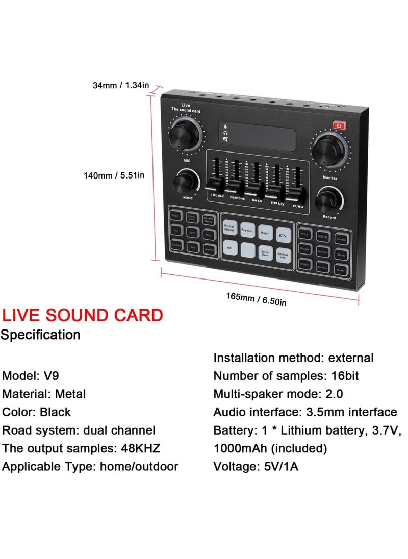 ELTRAZONE - Elite V9 Sound Card & BM800 Pro Microphone Bundle for Advanced Broadcasting - Image 1