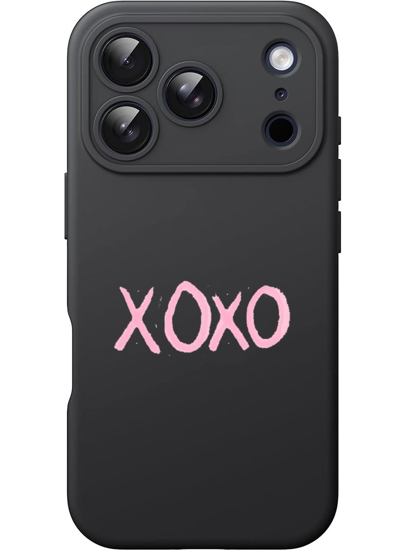 Theodor Protective Slim Fit Case Liquid Silicone Cover with Full Body Protection Anti-Scratch Shockproof Case For Apple iPhone 17 Pro Max (Black) XOXO - Image 1