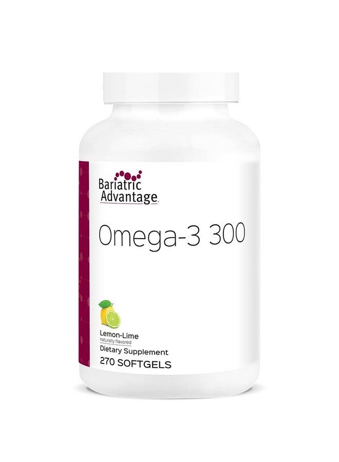 بارياتيك أدفانتج كبسولات زيت السمك أوميجا 3 300 إي بي إيه دي إتش إيه من بارياتريك أدفانتيج، مصدر مركّز للأحماض الدهنية من أسماك المياه الباردة ذات المصادر المستدامة - ليمون لايم، 270 كبسولة هلامية - Image 1