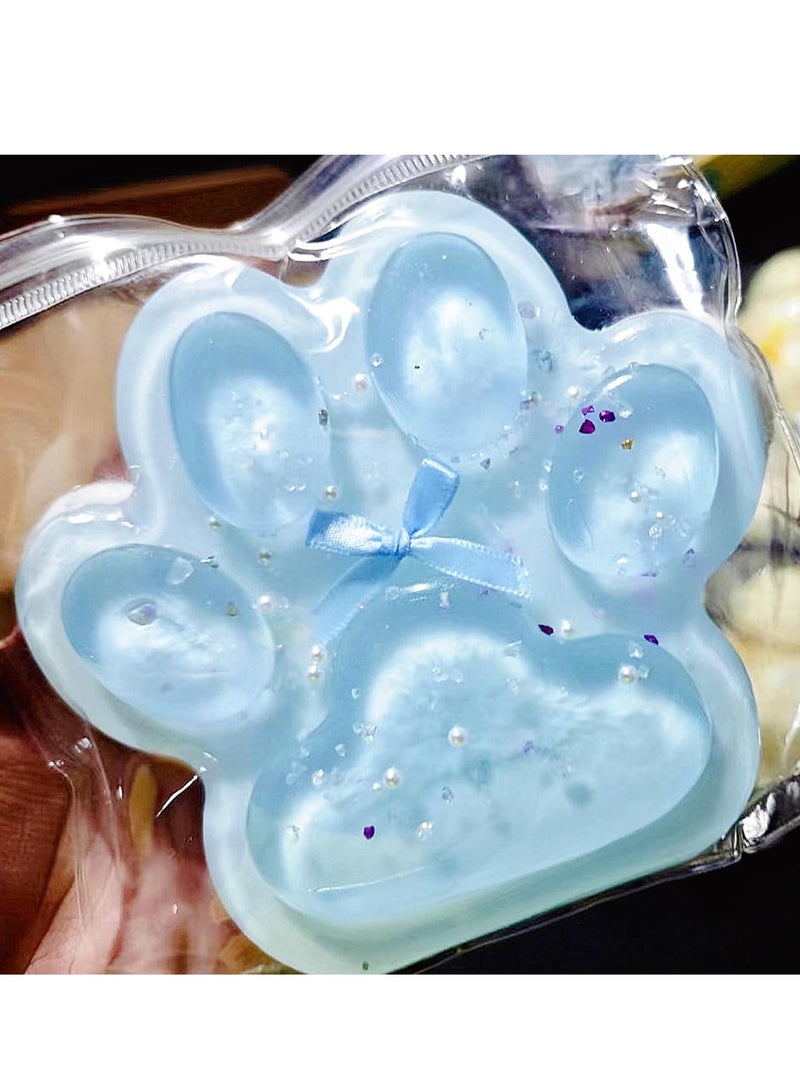 لعبة إسفنجية على شكل مخالب عملاقة من تابا للأطفال والكبار من تيتاتا، تصميم مخالب قطة كبيرة من الفرو لتخفيف التوتر، ألعاب التخلص من التوتر بالضغط فائقة المرونة (شفاف وأزرق) - Image 3