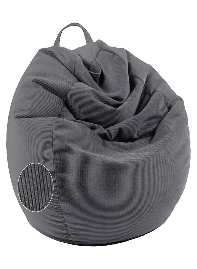 LPMOERA Stuffed Animal Storage Bean Bag Chair Cover (No Filler) For Kids and Adults.Pets Dogs/Cats Lazy Beds.Soft Premium Corduroy Stuffable Bean Bag For Organizing Children Plush Toys or Memory Foam - Image 1
