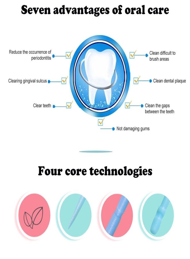 Street27® 200 Pcs Interdental Brush Ultra Tight Bristles Tooth Flossing Double Head Oral Dental Hygiene Brush Tooth Pick Flosser Toothpick Sticks For Teeth Oral Dental Care Brush Cleaning Tool (Blue) - Image 3