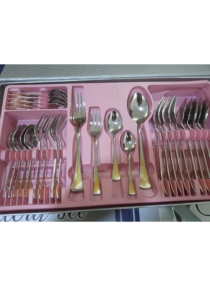 Italian Stainless Steel Silverware Set, 30-Piece, 18/10 Spoons and Forks - Image 1